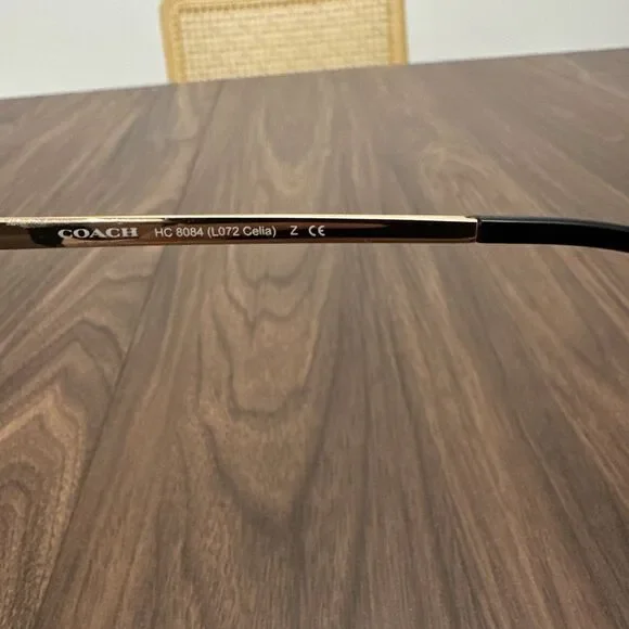 Coach HC8084 L072 Celia Sunglasses 57-15-135 2N 518011 Black/Gold Grey Gradient - Picture 5 of 8